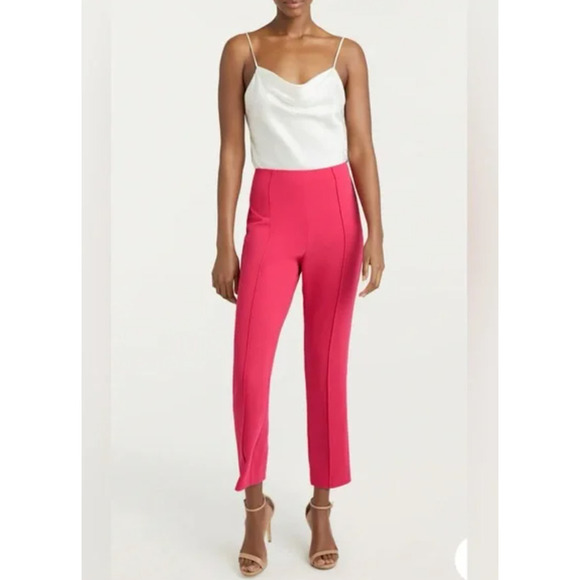 NWT Cinq a Sept Cropped Brianne Pants Women's in Berry Jam Pink Size 4 - Picture 1 of 5